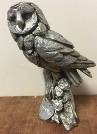 Silver Colour Owl Statue by Leonardo Collection