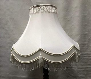 22" TRADITIONAL FULLY LINED CREAM/GOLD TABLE LAMP SHADE