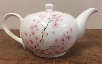 Pink Flower Porcelain Teapot by  Jameson + Tailor
