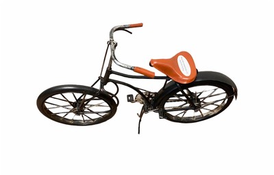 Metal Tin Black Bicycle Model - Length approx. 26.5cm