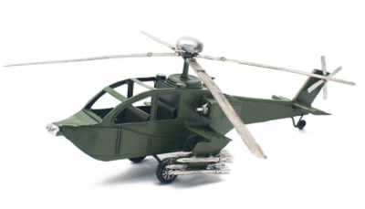 Metal Tin Helicopter Model