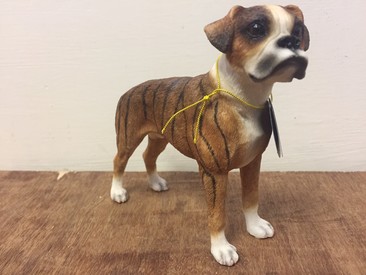 Brown Boxer Dog Statue  By Leonardo Collection