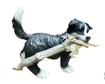Collie Ornament with Stick