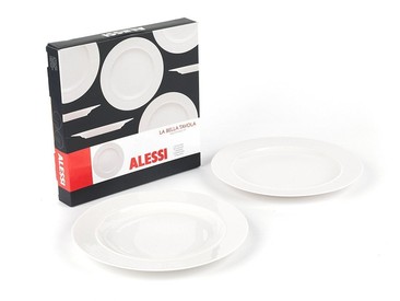 Alessi La Bella Tavola Modern Porcelain Dinner Plates Tableware Fancy Dining Sets of 6