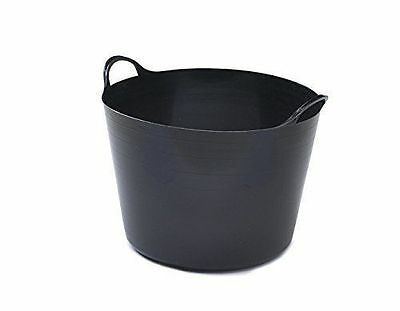39L Black Plastic Builders Buckets