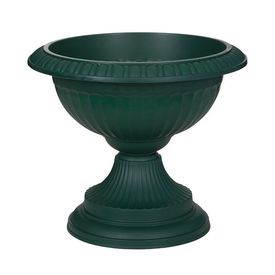 Green  42cm Grecian Plastic Urn Garden Patio Planter Plant Pot Bowl