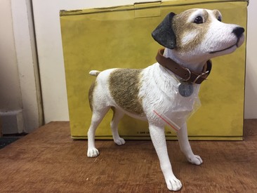Large Standing Wire Haired Jack Russell Statue by Leonardo Collection