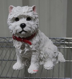 Large Sitting West Highland Terrier Ornament Figurine by Leonardo Collection