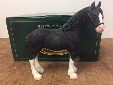 Black Clydesdale Pony Ornament Figurine by Best of Breed