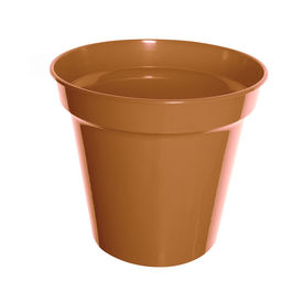 2x 7inch Plastic Plant Pots - Terracotta Colour