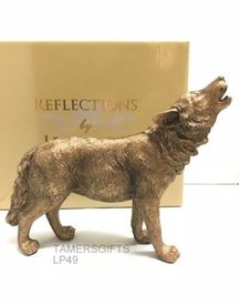Reflections Small Bronzed Wolf Ornament Figurine by Leonardo Collection