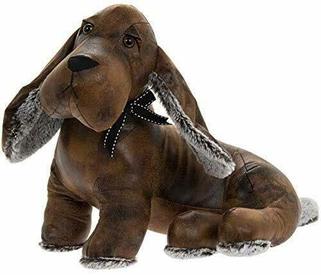 Faux Leather Sitting Dachshund Sausage Dog Doorstop by The Leonardo Collection