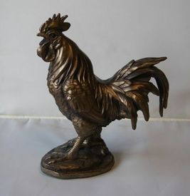 Bronze Colour Cockerel Statue Ornament BNIB by Leonardo Collection LP28284