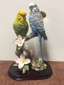 Pair of Budgerigars Ornament Figurine by Leonardo Collection LP12027