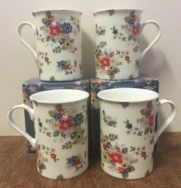Set of Four Summer Daisy Flower Mug by Leonardo Collection