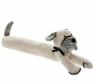 Faux Leather Heavy Beige Dog Draught Excluder by Leonardo Collection LP44328