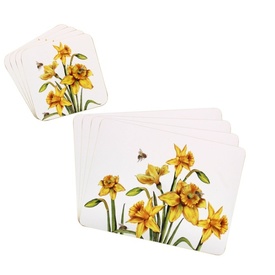 4 of Each Daffodil Placemats & Coasters Set by The Leonardo Collection
