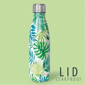 500ml Leaf Pattern Stainless Steel Reusable Water Bottle