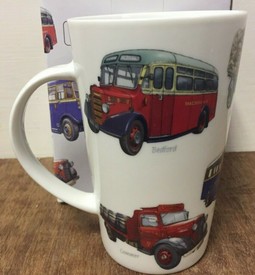 Buses & Trucks Themed Latte Mug by Leonardo Collection BNIB