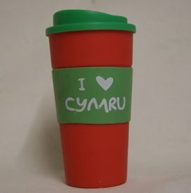 Wales Travel Coffee Mug Flask - Made from Plastic