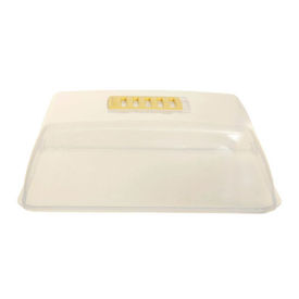 3x 22cm Strong Vented Small Plastic Whitefurze Propagator Cover Lid
