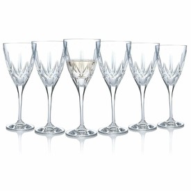 6x Wine Glasses Set RCR Chic Crystal 280ml - White Wine Luxion Crystal Glasses