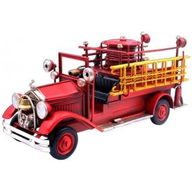 Metal Tin Red Fire Engine Car Truck Vehicle Model lp45707 by Leonardo Collection