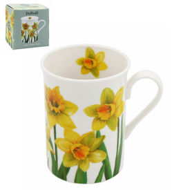Daffodil Floral Fine China mug - Gift Boxed