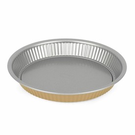 29cm Non Stick Round Fluted Tart Tin Set Pie Quiche Flan Tray Loose Bottom