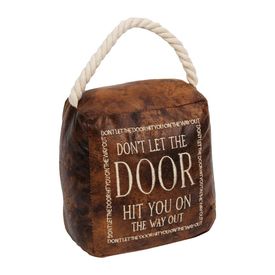 Funny Cube Doorstop "Dont Let the Door Hit You On Way Out"