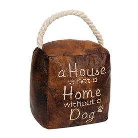 A House is Not A Home Without A Dog Cube Doorstop