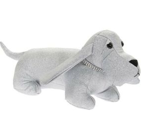 Silver Bling Dachshund Doorstop by Leonardo Collection