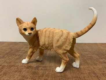 Standing Ginger Cat Statue by Leonardo Collection