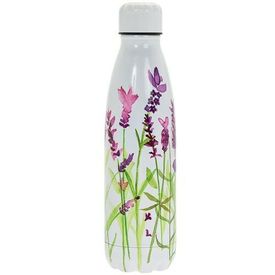 500ml Lavender Flower Stainless Steel Water Bottle Insulated Metal Sport & Gym Drinks Flask