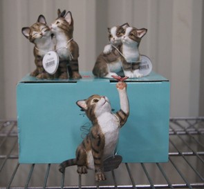 Cat Studies By Leonardo Playtime Tabby Twin Cats Ornament New Gift Boxed LP42004 