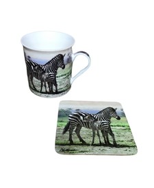 Zebra Mug & Coaster Gift Set by Leonardo Collection