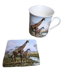 Giraffe Mug & Coaster Gift Set by Leonardo Collection