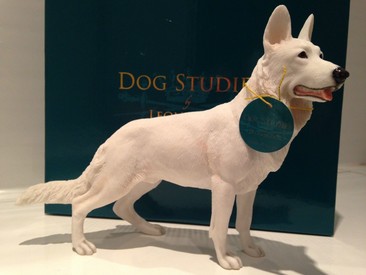 White Alsatian Dog Statue by The Leonardo Collection