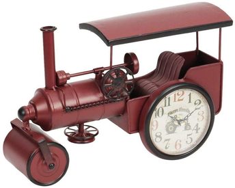 Metal Tin Red Steam Roller Clock