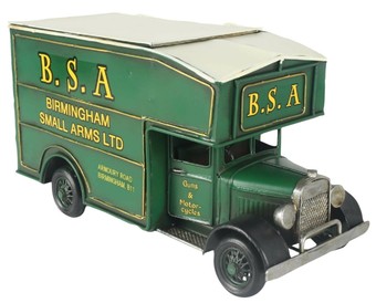 Metal Tin Green Armoury  Delivery Van Collectable Model