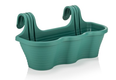 Green Large Plastic Hanging Fence Planter - Two Hang