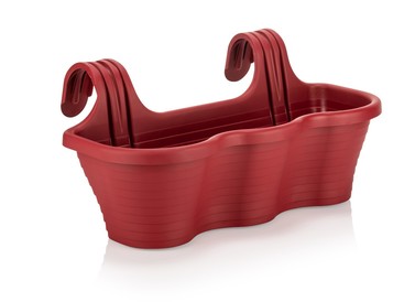 NCB Red Large Plastic Hanging Fence Planter - Two Hang