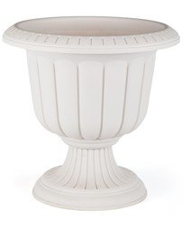 Large Plastic White Garden Urn Plant Pot