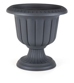 Extra Large Plastic Grey Garden Urn Plant Pot (58.9cm X 58.8cm X 41.1cm)