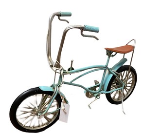 Metal Tin Blue Bicycle Model - Length approx. 23cm