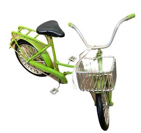 Metal Tin Green Bicycle Model - Length approx. 23.5cm