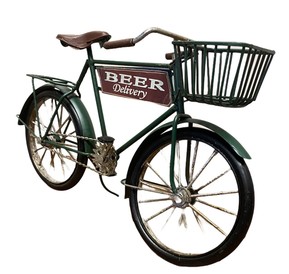 Metal Tin Beer Delivery Bicycle Model - Length approx. 29cm