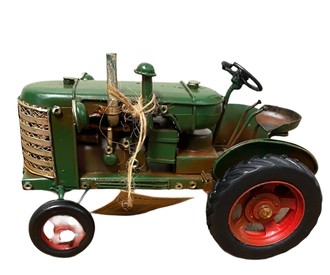 Metal Tin Small Green Tractor Model
