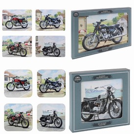 4 of each Motorbike Placemats & Coaster Set
