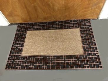 Rectangle Rubber Backed Door Mat Design : Squares